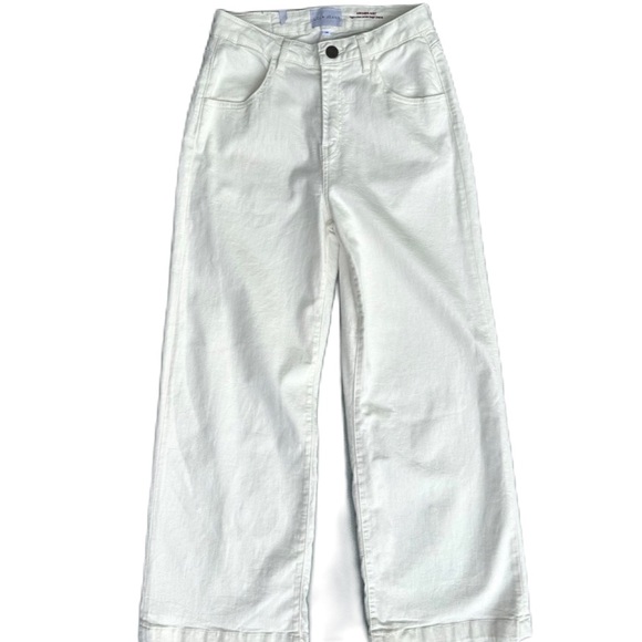 LOLA Archer Ivory High Rise Wide Leg Jeans - Picture 1 of 6
